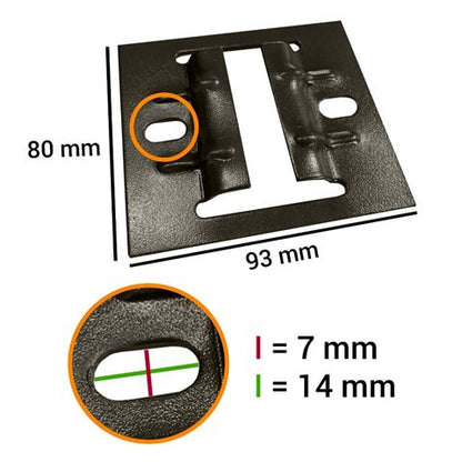 Falcon Eyes Skinne Montering Plade 3330C 4 Stk.. til B-3030C — 2
