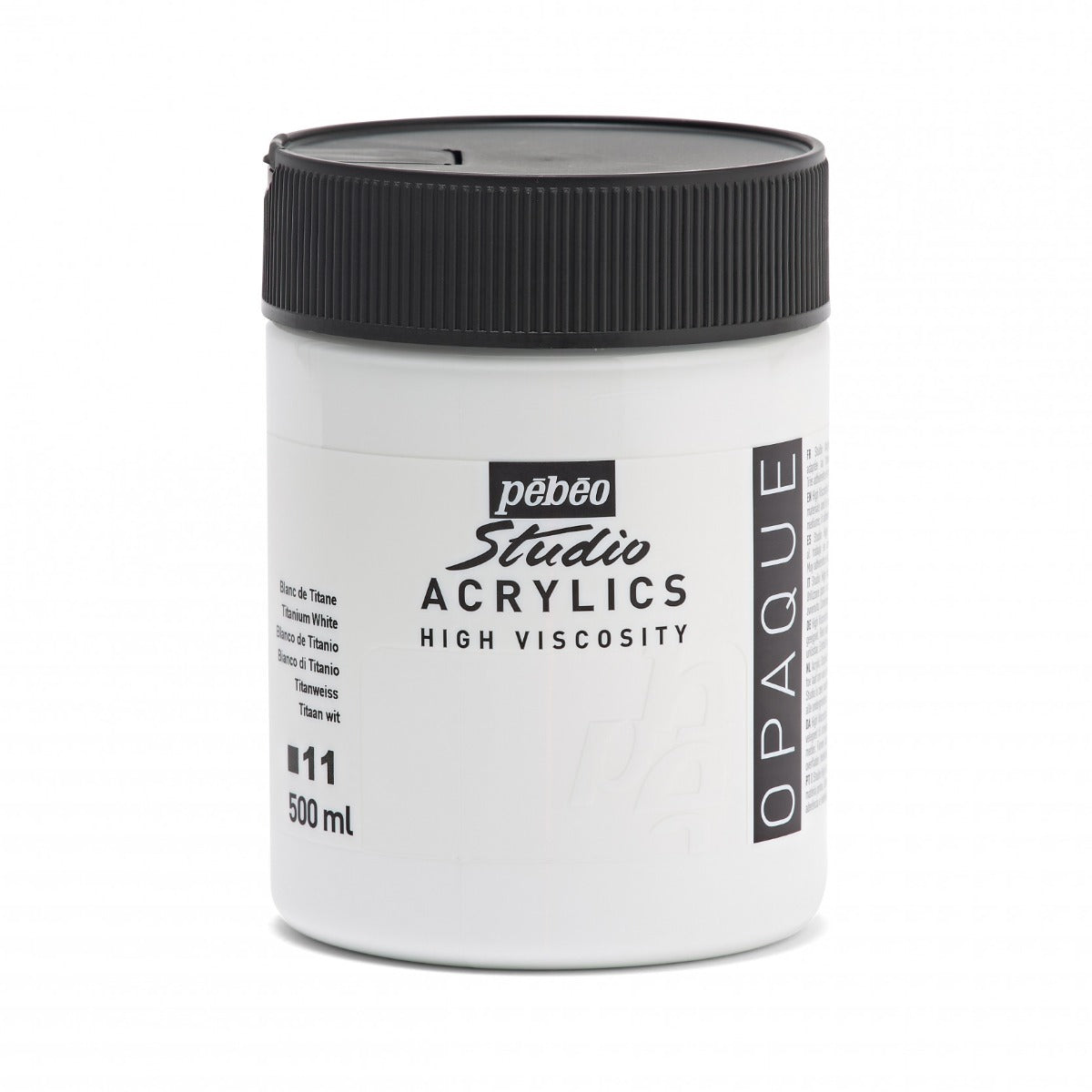 Pebeo Studio Acrylic paint 500 ml - 11 - titan vit - Akrylfärg