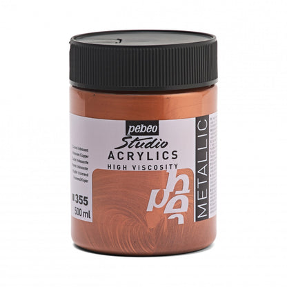 Pebeo Studio Acrylic paint 500 ml - 355 - koppar - Akrylfärg