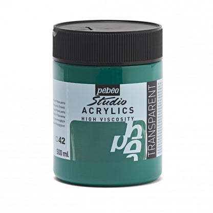 Pebeo Studio Acrylic paint 500 ml - 42 - Phtalocyaansmaragdgroen - Akrylfärg