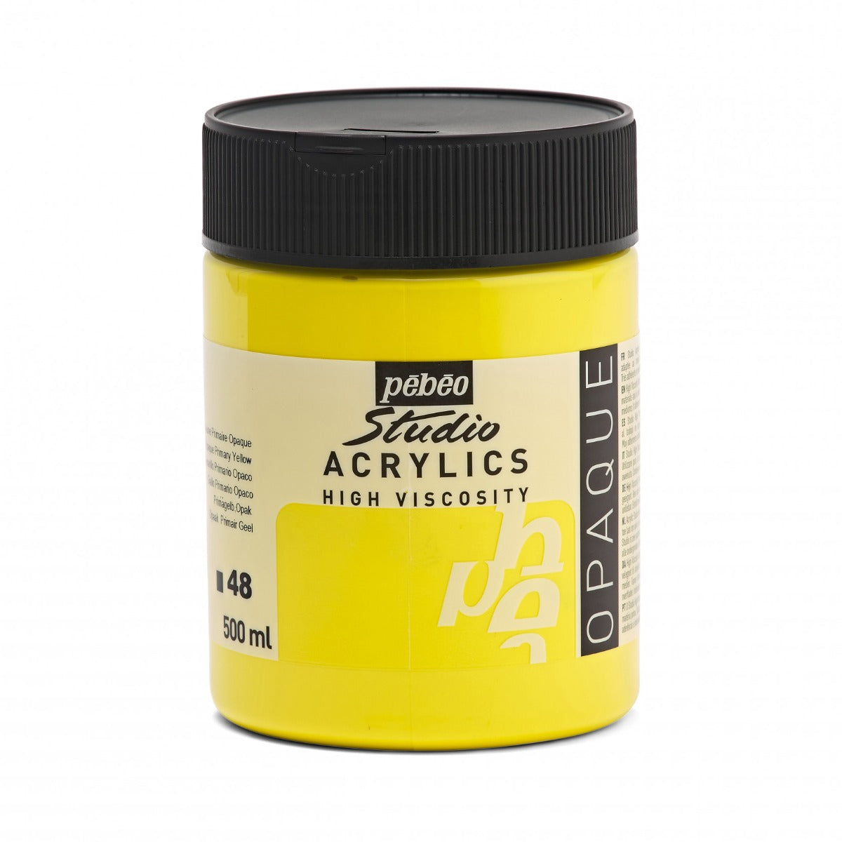 Pebeo Studio Acrylic paint 500 ml - 48 - täckande primär gul - Akrylfärg