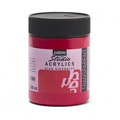 Pebeo Studio Acrylic paint 500 ml - 50 - primär Magenta - Akrylfärg
