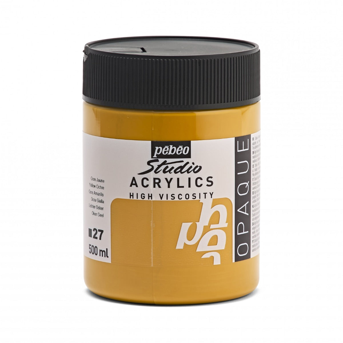 Pebeo Studio Acrylic paint 500 ml - 27 - gul ockra - Akrylfärg
