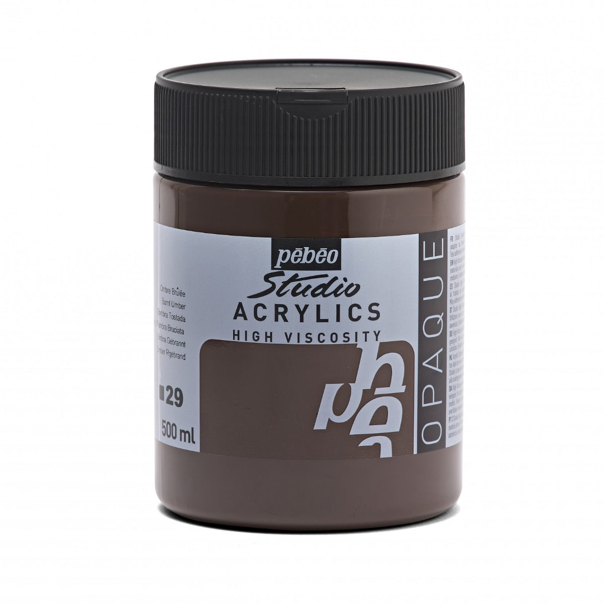 Pebeo Studio Acrylic paint 500 ml - 29 - Burnt umbra - Akrylfärg