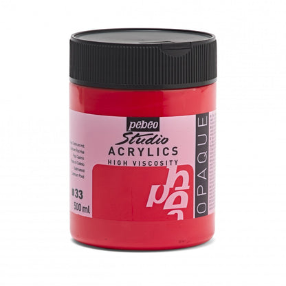 Pebeo Studio Acrylic paint 500 ml - 33 - kadmium röd nyans - Akrylfärg