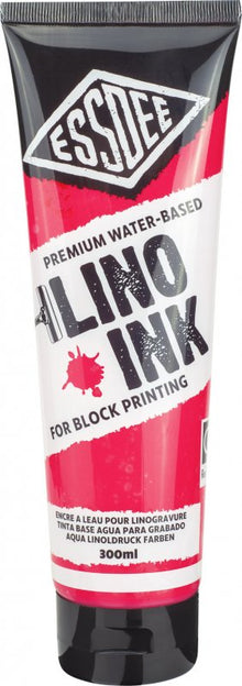 Essdee Block Printing Ink 300 ml - fluorescerende rød - Trykfarve