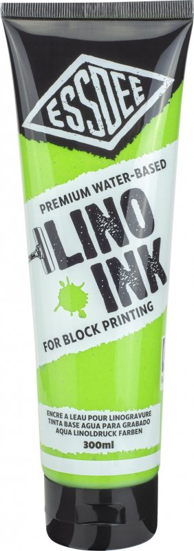 Essdee Block Printing Ink 300 ml - fluorescerende grøn - Trykfarve