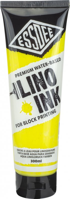 Essdee Block Printing Ink 300 ml - fluorescerende gul - Trykfarve