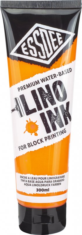 Essdee Block Printing Ink 300 ml - fluorescerende orange - Trykfarve