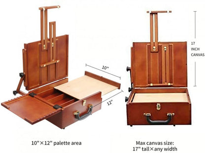 Meeden Lightweight Portable Pochade Box Easel with Carry Bag - Staffelier