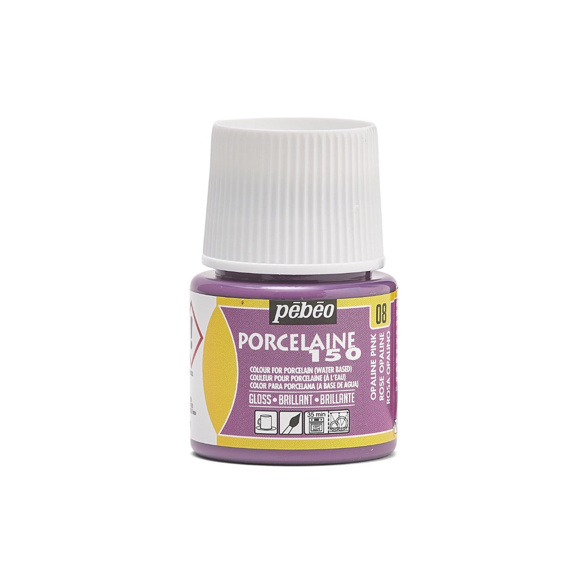 Pebeo Porcelaine 150 Porcelain paint 45 ml - 08 - roosa Opaline - Lasi- ja posliinimaalit