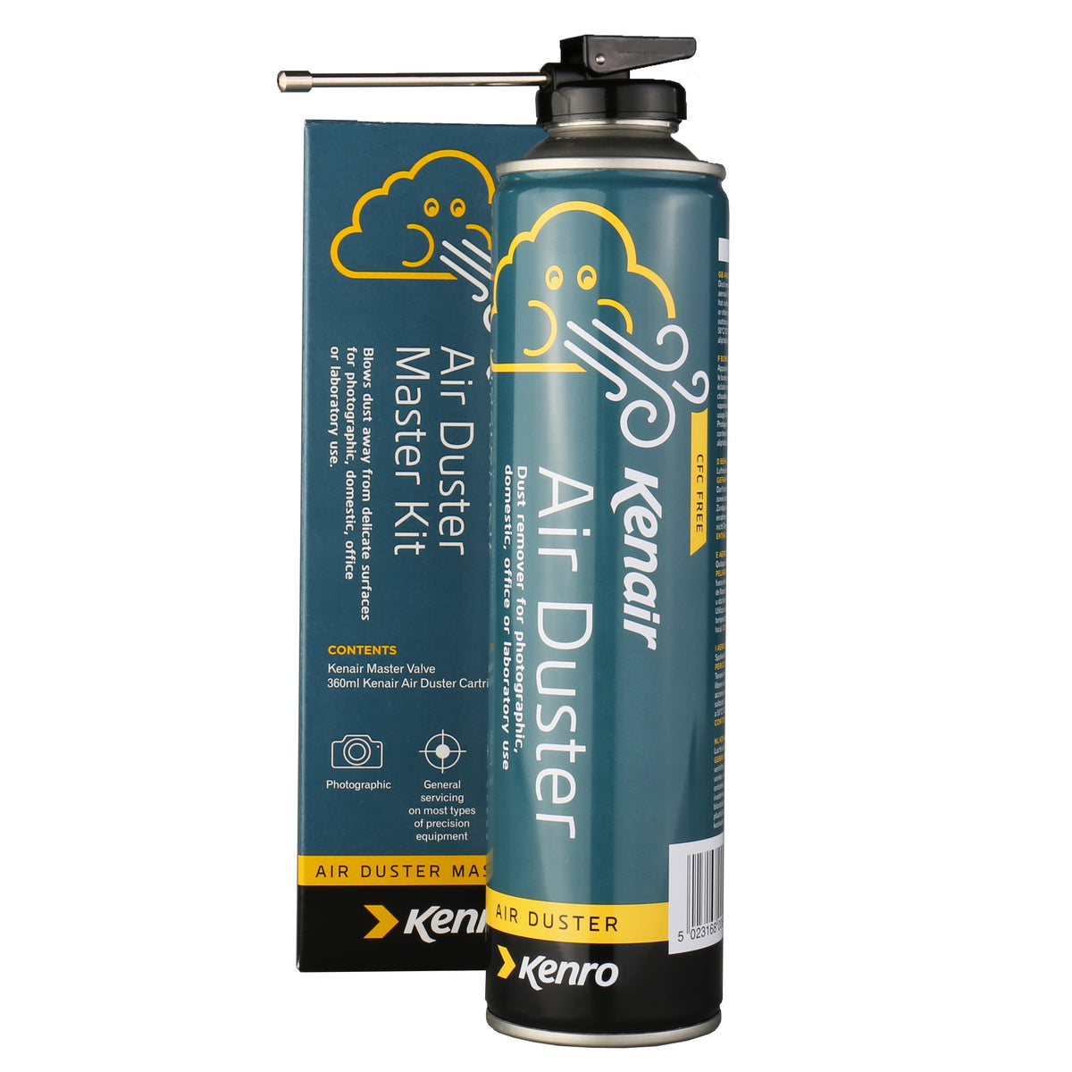 Kenro Spraycan Aria compressa + Plastica Spray Valvola 360 ml — 7