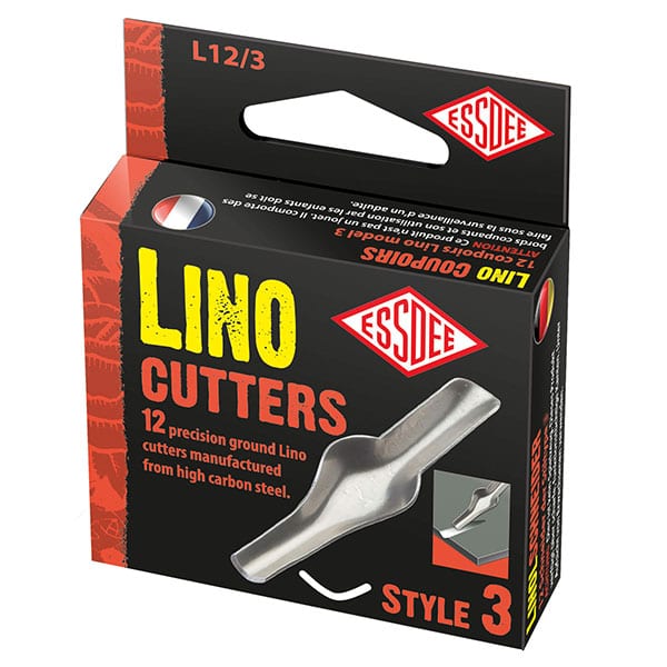 Essdee Linocut blades, 12-piece Æske - Nr. 3 - Bloktryk