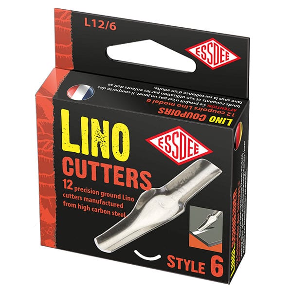 Essdee Linocut blades, 12-piece Æske - Nr. 6 - Bloktryk