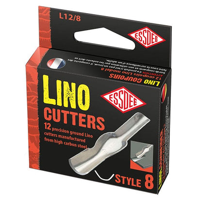 Essdee Linocut blades, 12-piece Æske - Nr. 8 - Bloktryk