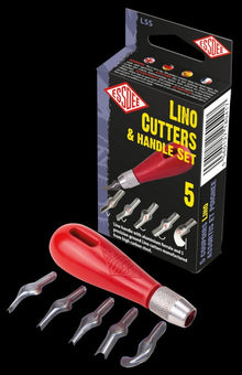 Essdee Lino Guts Set met Handvat - 5 stk. - Bloktryk