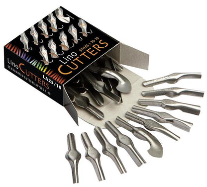 Essdee assorterede linocut cutters - Styles 1-10 - 25 stk. - Bloktryk