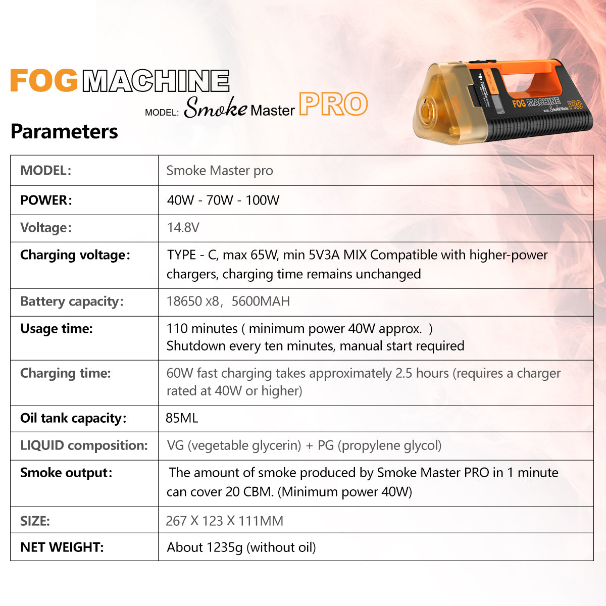 Lensgo Smoke Master Pro Smoke Machine — 6