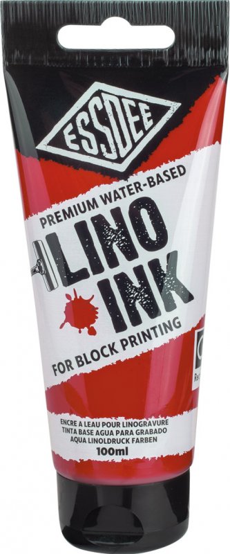 Essdee Premium Block Printing Ink 100 ml - karminrød - Trykfarve