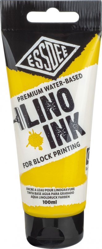 Essdee Premium Block Printing Ink 100 ml - gul - Trykfarve