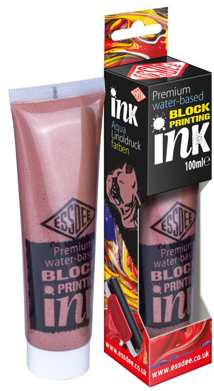 Essdee Premium Metallic Block Printing Ink 100 ml - Metal bronzo - Inchiostro da stampa