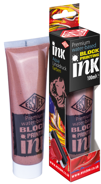 Essdee Premium Metallic Block Printing Ink 100 ml - Metal bronzo - Inchiostro da stampa
