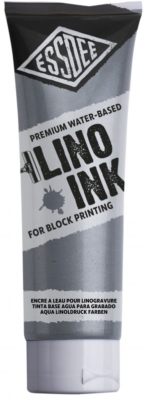 Essdee Block Printing Ink 300 ml - Metal sølv - Trykfarve