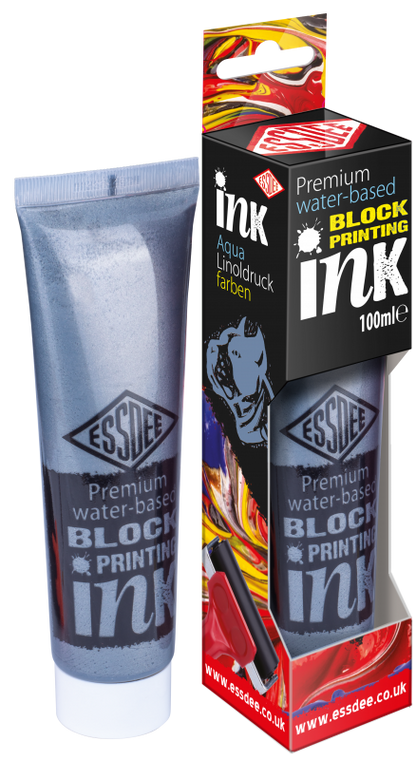 Essdee Premium Metallic Block Printing Ink 100 ml - argento - Inchiostro da stampa