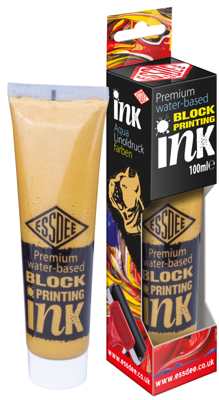Essdee Premium Metallic Block Printing Ink 100 ml - oro - Inchiostro da stampa