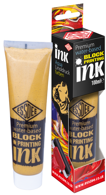 Essdee Premium Metallic Block Printing Ink 100 ml - oro - Inchiostro da stampa