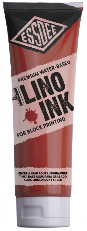 Essdee Block Printing Ink 300 ml - cinnoberrød - Trykfarve