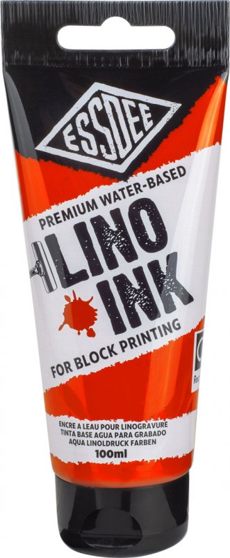 Essdee Premium Block Printing Ink 100 ml - Vermillion - Trykfarve