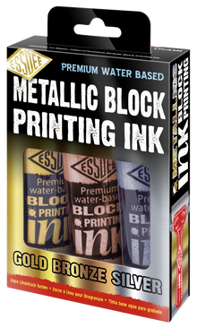 Essdee Block Printing Ink Metallic Set 3 x 100 ml - Trykfarve