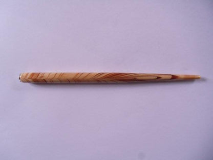 Deml Lacquered Wooden Calligraphy Nib Holder - natur brun Maseriert Swirl - Kalligrafi