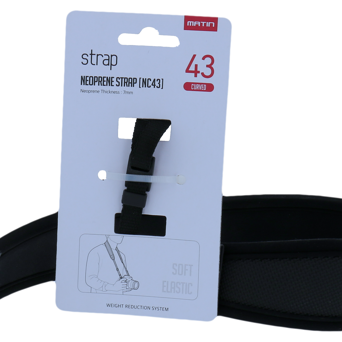 Matin Collo Tracolla de Luxe Curvo Neoprene 43 mm M-6780H — 3