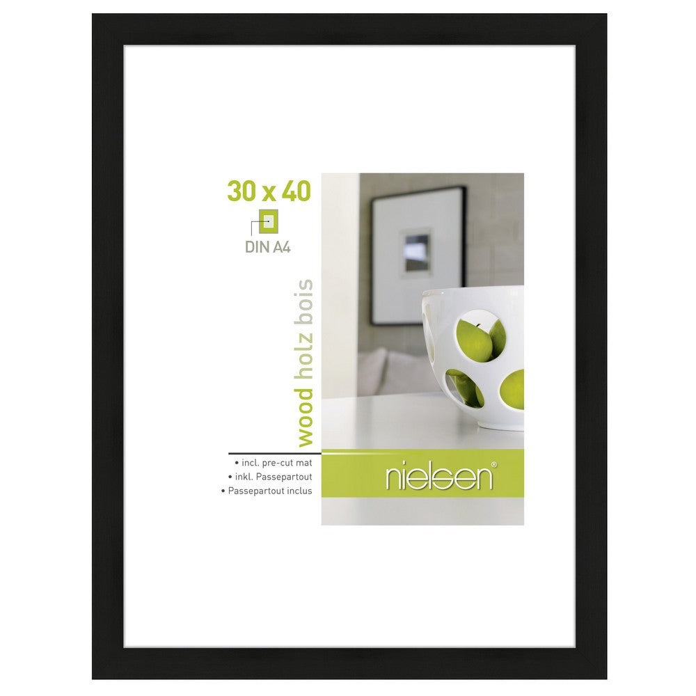 Nielsen Valokuvakehys 8988016 Apollon Musta 30x40 / 21x29.7 cm