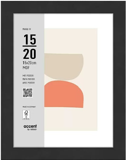 Nielsen Valokuvakehys 3217201 Puu 19 Musta 15x20 cm