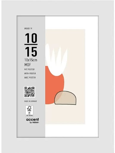 Nielsen Fotoramme 3211202 Træ 19 Hvid 10x15 cm