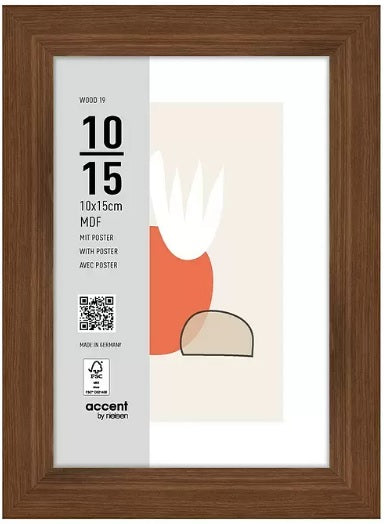 Nielsen Cornice portafoto 3211205 Legno 19 Noce 10x15 cm