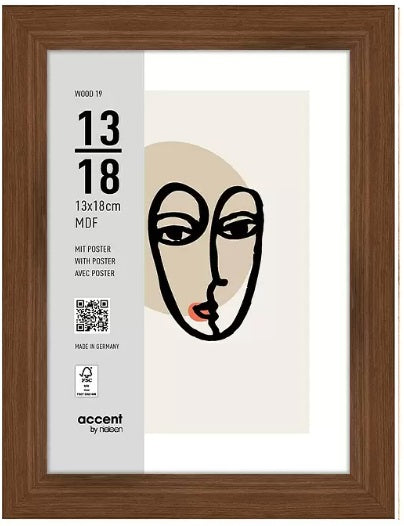 Nielsen Valokuvakehys 3232205 Puu 19 Pähkinäpuu 13x18 cm