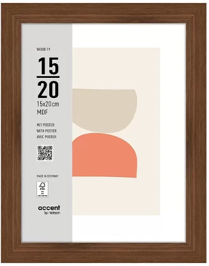 Nielsen Fotoram 3217205 Trä 19 Valnöt 15x20 cm