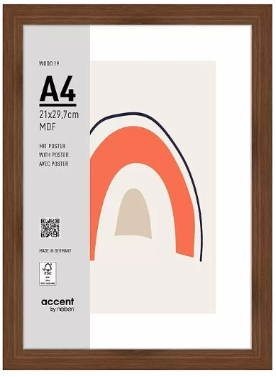 Nielsen Valokuvakehys 3221205 Puu 19 Pähkinäpuu 21x29.7 cm