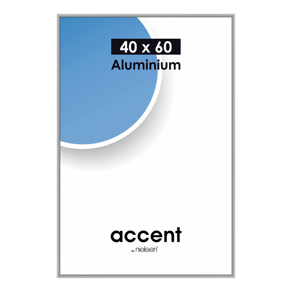 Nielsen Valokuvakehys 55124 Accent Huurrettu Hopea 40x60 cm