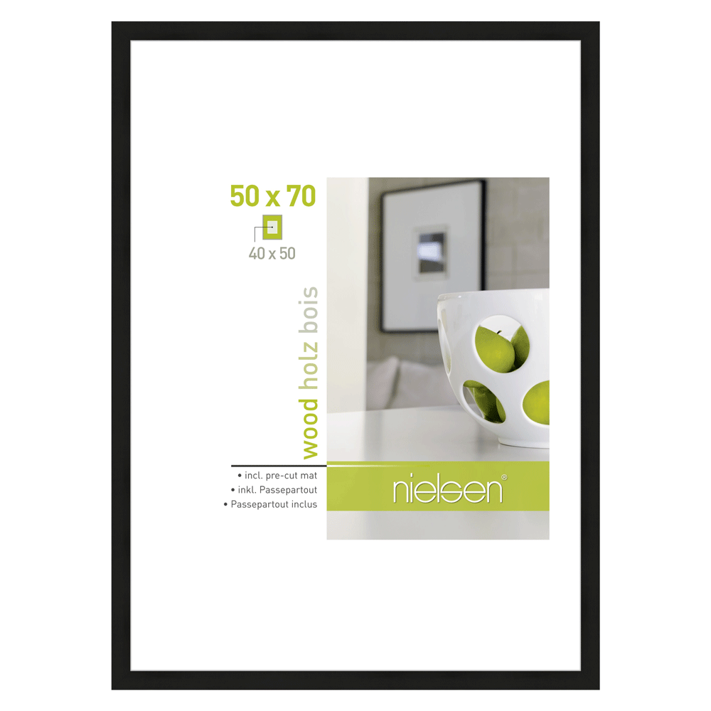 Nielsen Fotoramme 8988031 Apollon Sort 50x70 / 40x50 cm