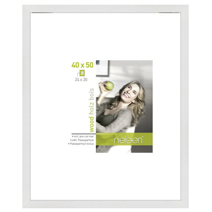 Nielsen Fotoramme 8988022 Apollon Hvid 40x50 / 24x30 cm