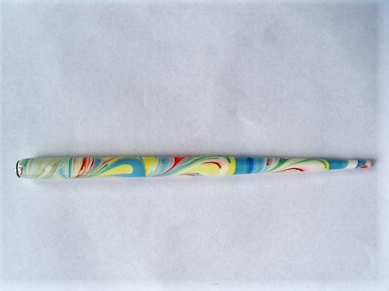 Deml Lacquered Wooden Calligraphy Nib Holder - Multicoloured Swirl - Kalligrafi