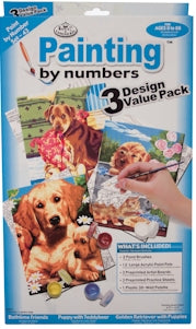 R&L Painting by Numbers A4 Value 3-Pack - Gavesæt til kunstnere
