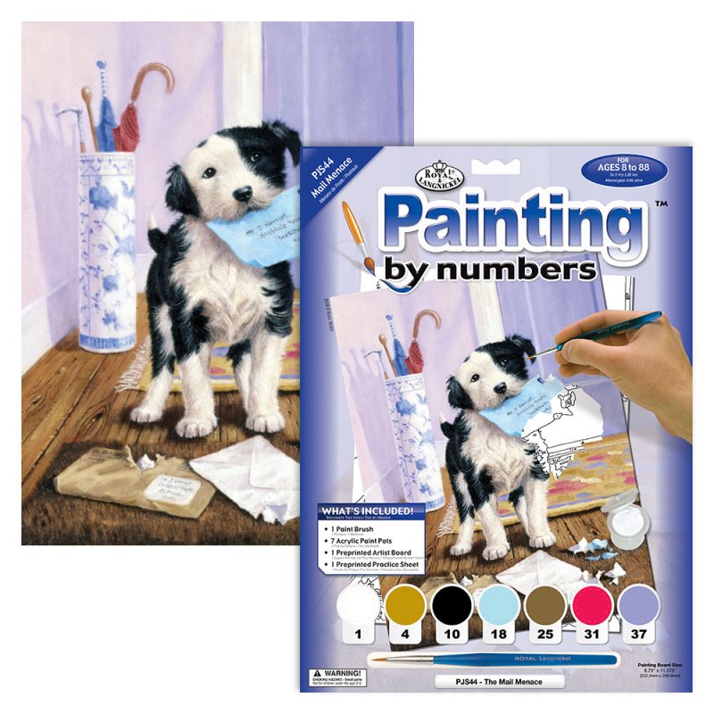 R&L Junior Small A4 Paint by numbers - The Mail Menace - Mal efter tal