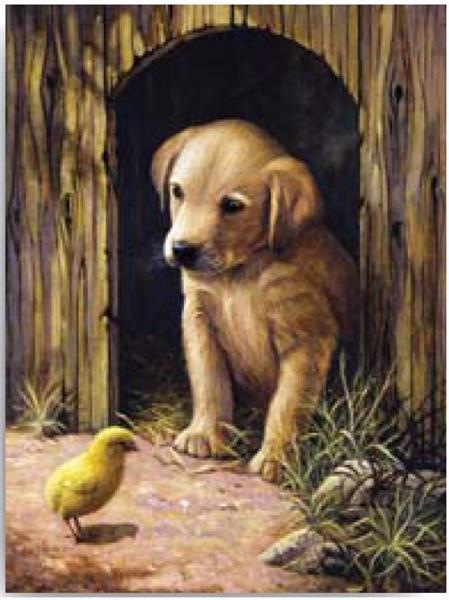 R&L Junior Small A4 Paint by numbers - Labrador Puppy - Mal efter tal