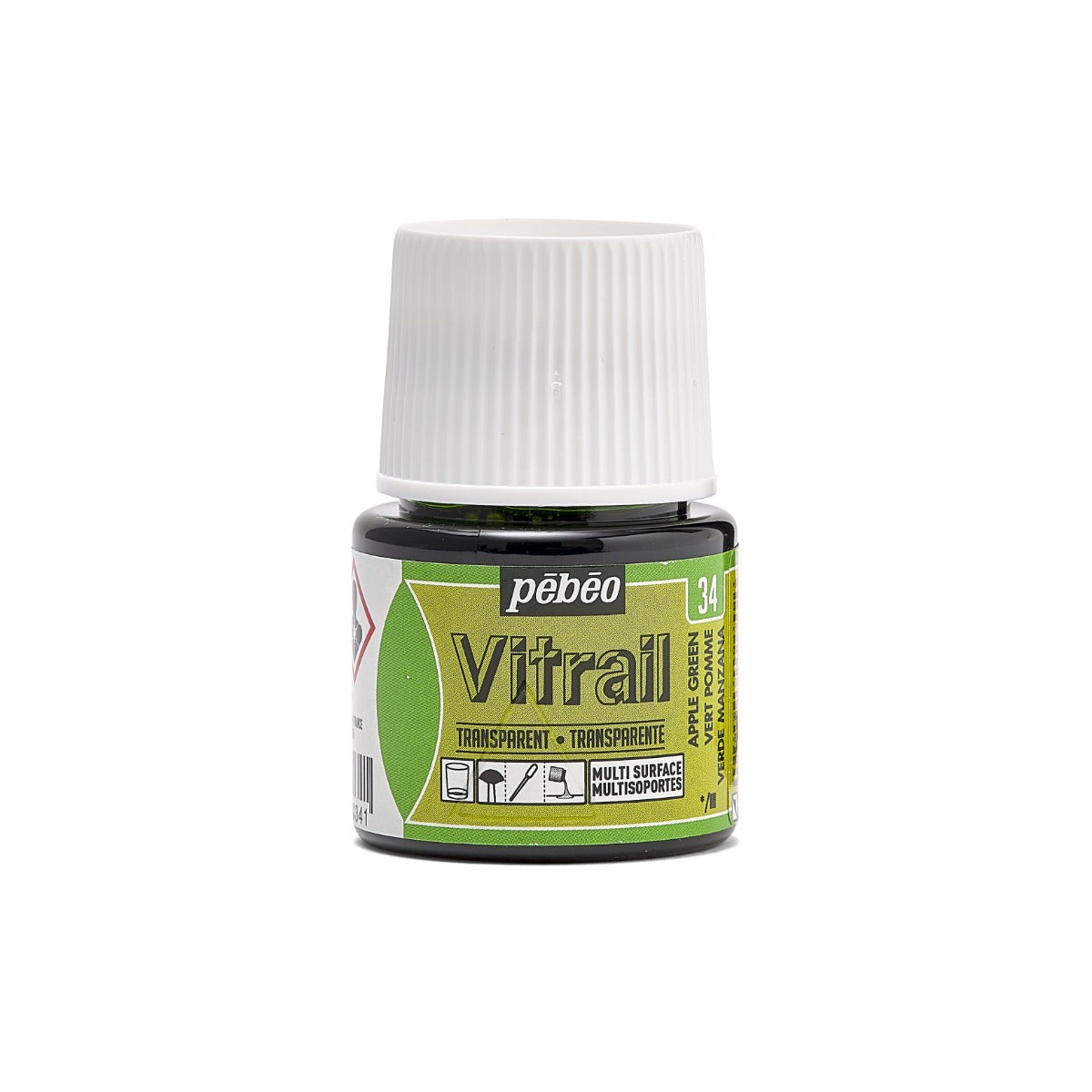 Pebeo Vitrail Transparent Glass paint 45 ml - 34 - Appelgroen - Glas- og porcelænsmaling